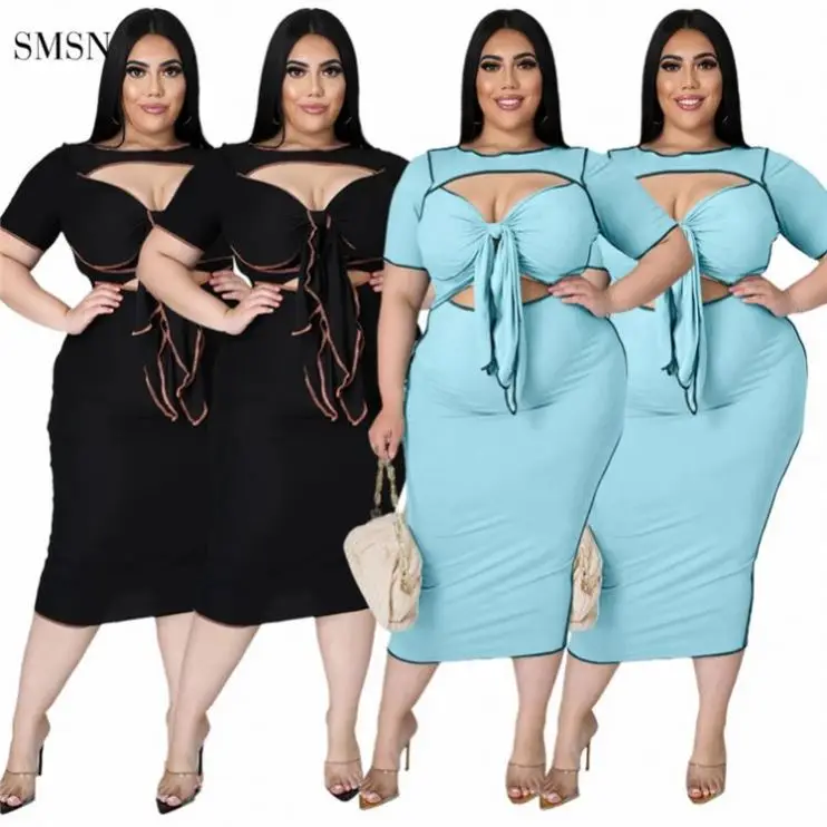 
SMSN AOMEI Best Design Plus Size Solid Reverse Stitch Hollow Out Wrap Bow Elegant Fat Woman Casual Midi Bandages Dresses SMSN AOMEI Best Design Plus Size Solid Reverse Stitch Hollow Out Wrap Bow Elegant Fat Woman Casual Midi Bandages Dresses