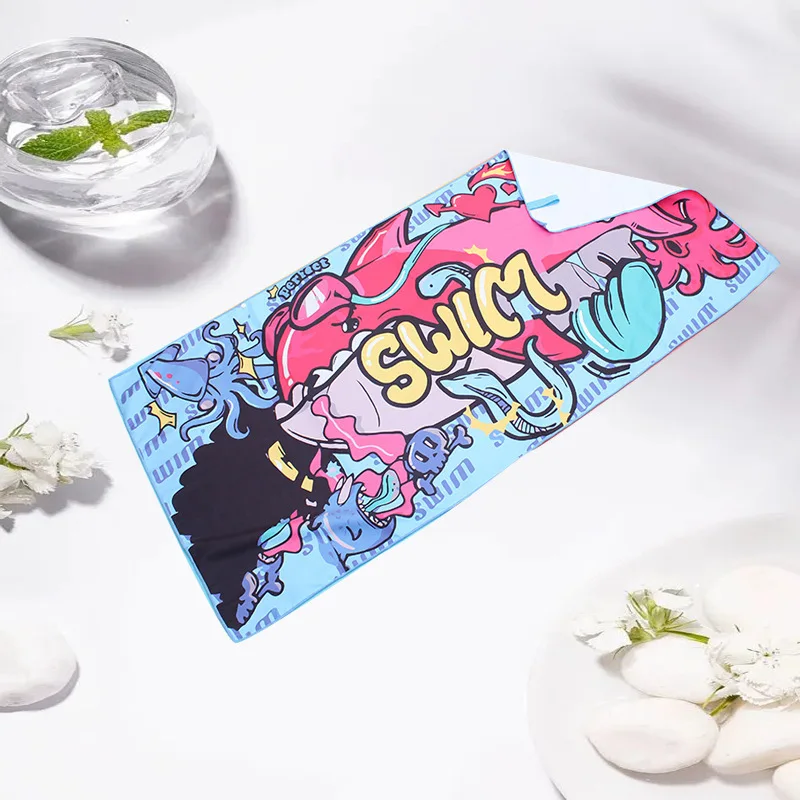 Free Design Custom Beachtowel Beach Towel With Logo Custom Print Fast Shipping Summer Large Beach microfiber towel wholesale