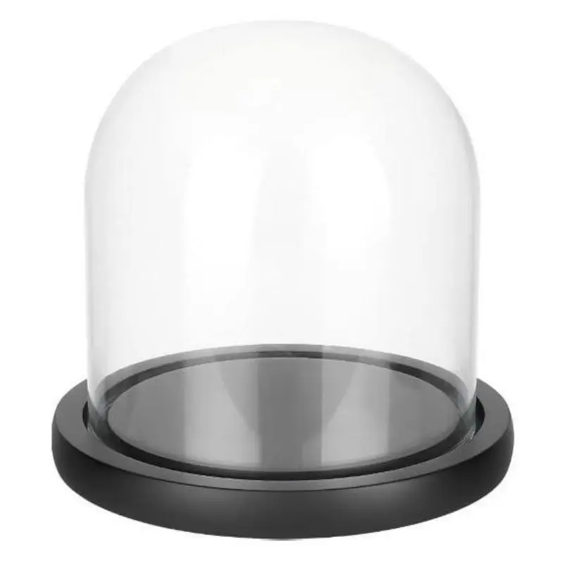 Glass Dome Preserved Flower Rose Wholesale Glass Dome With Wood Base For Valentine Day