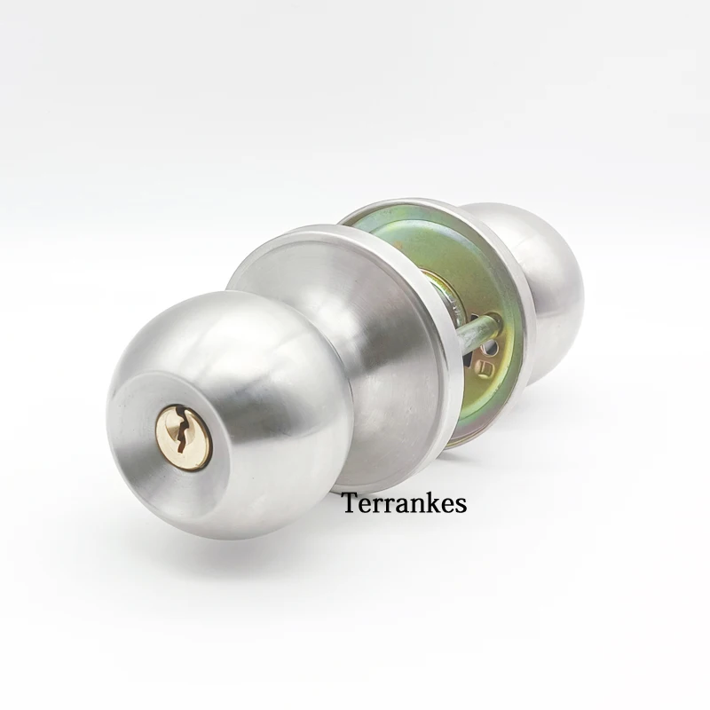 Factory-made stainless steel knob lock brass core with key entry door indoor lever lock for wood door and aluminum door