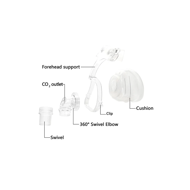High Quality Breathable CPAP Mask Headgear Strap Full Silicone Nasal Pillow  Mask for Resmed BMC Respironic CPAP Breathing