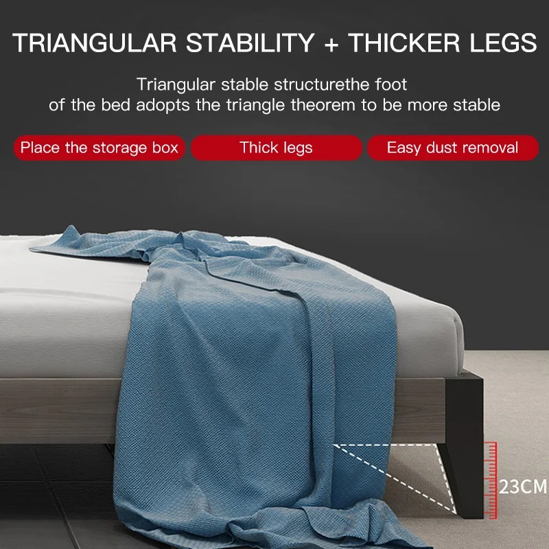 
Modern Bedroom Furniture Multifunction Leather wood Storage Bed set 