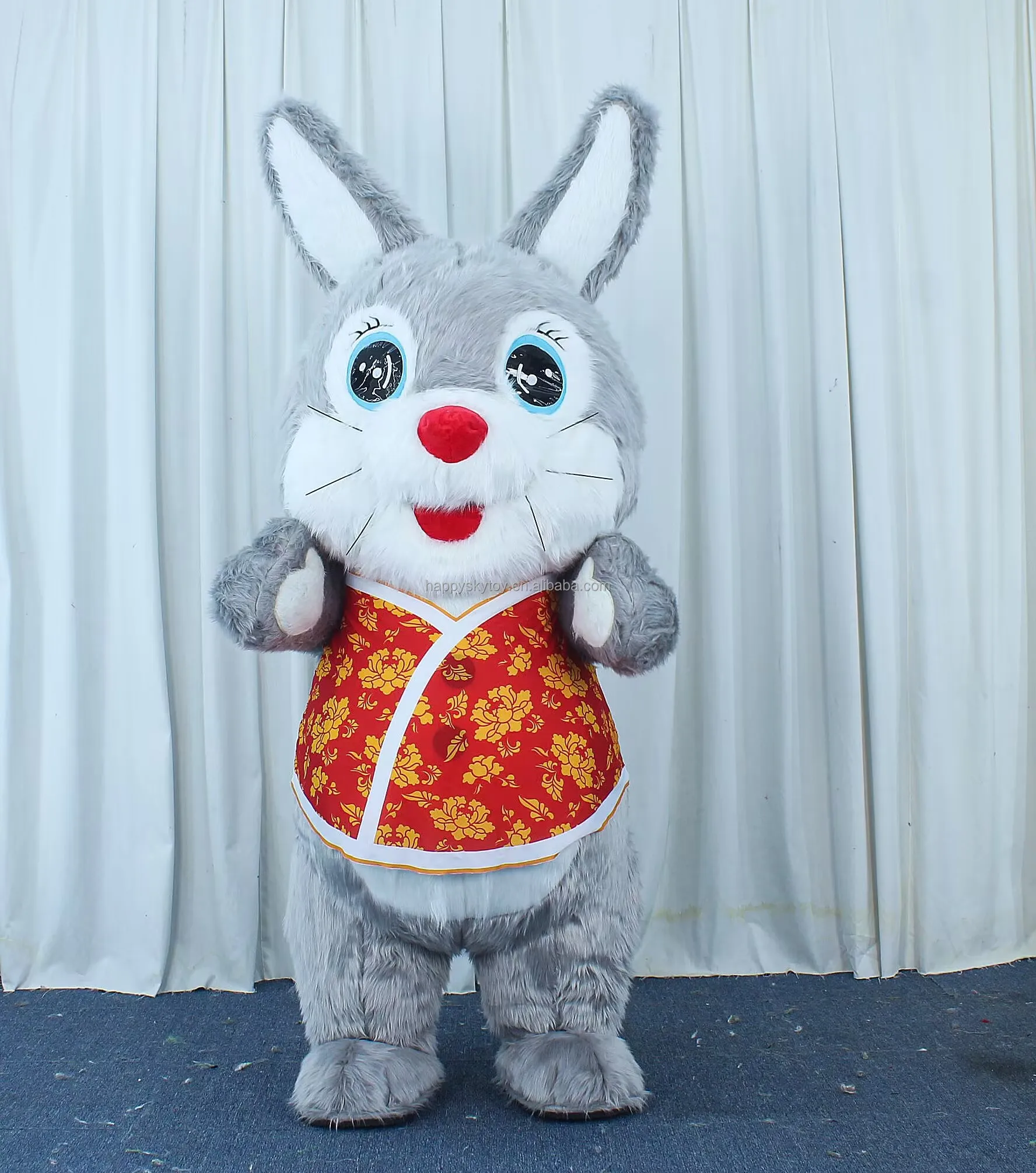 Commercial Customizable Adult Inflatable Easter Rabbit Bunny Mascot Costume for Halloween Cartoon Style