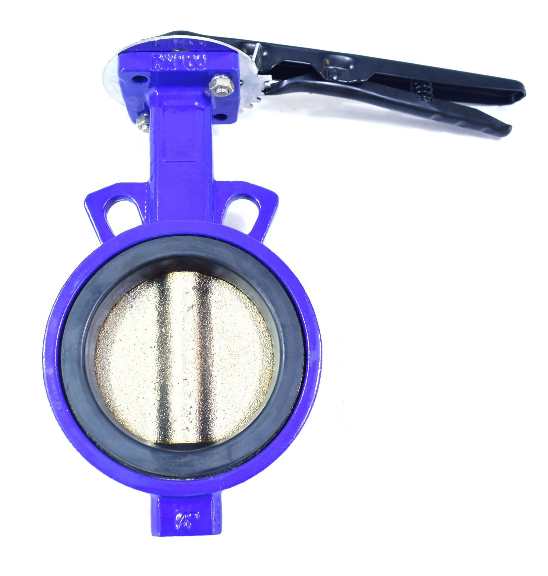 DN125 Black Soft Seal Type U Valve Butterfly Water Heater Service Valves  Type A LT U Cast Iron Valve Wafer