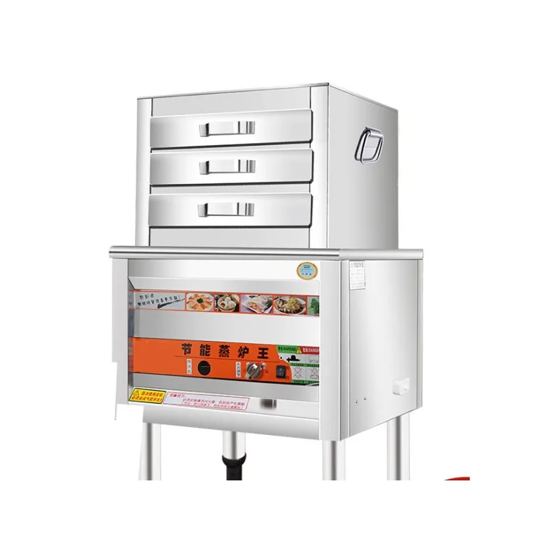 commercial gas large size steam rice roll machine with worktable steamer gas Steamed Vermicelli Roll Gas Rice Rolls Machine