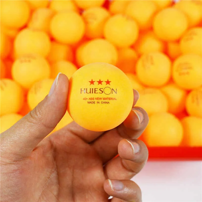 Huieson 30 50 100 Pcs English New Material Table Tennis Balls 3 Star 40mm+ 2.8g White Orange Ping ABS