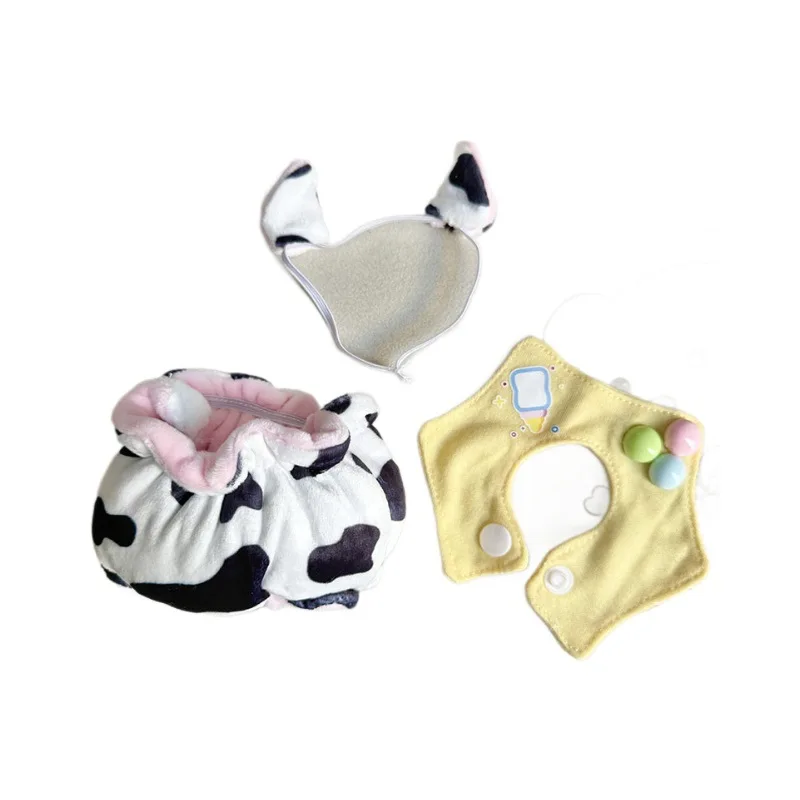Only clothing Hot Selling Bao ao Series Plush Blind Box Hug Doll Baby Clothes Little Cow Bread Pants Set