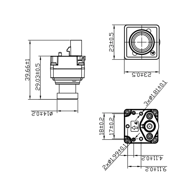 Digital Cameras CMD107-H115 Waterproof IP68 1.3 Mega Pixels 115 degrees Vehicle Reversing Assistance Automatic Parking Camera