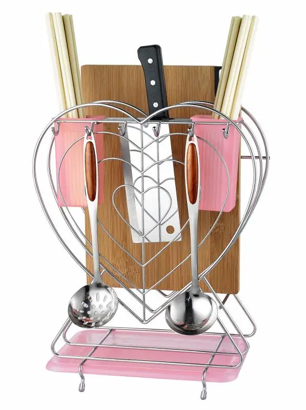 Kitchen  Stainless Steel Cutlery Holder Chrome Plating Kitchen Tools Basket Knife Rack For Fork Spoon Chopsticks