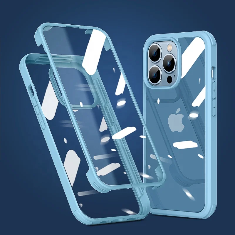 2022 high quality tpu phone case tempered glass clear phone case for iphones