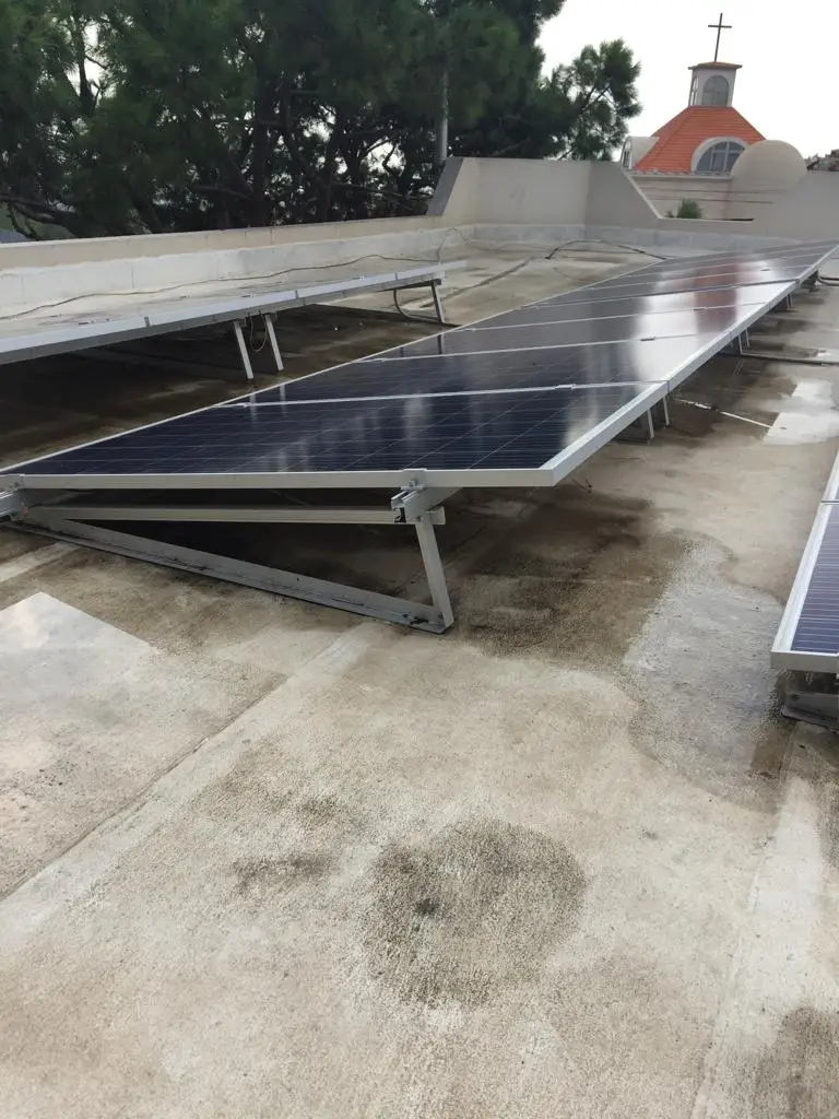 Rooftop pv aluminum tripod mounting racking triangle solar brackets