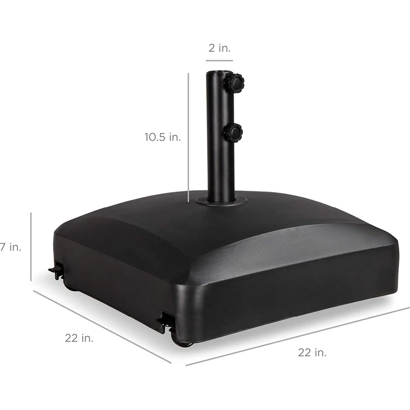 22L Sun Umbrella base with pulley water injection sand plastic courtyard middle column umbrella base