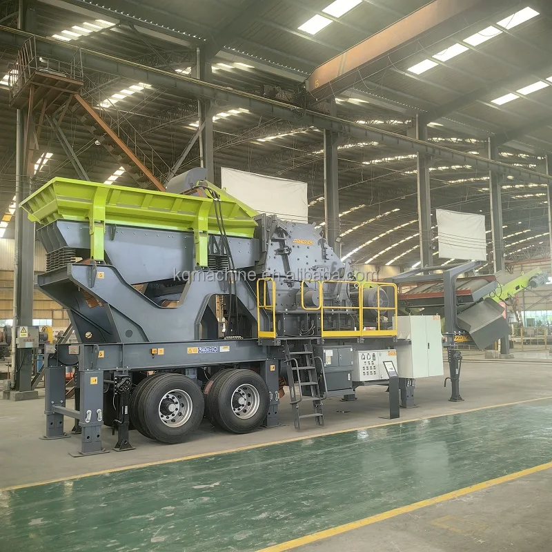 200 tonnes per hour rubber wheel mobile jaw crushing plant for granite crushing