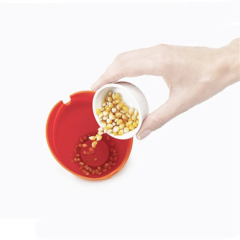 Food Grade Reusable Silicon Folding Bucket Cup For Microwave Popcorn Popper Holder