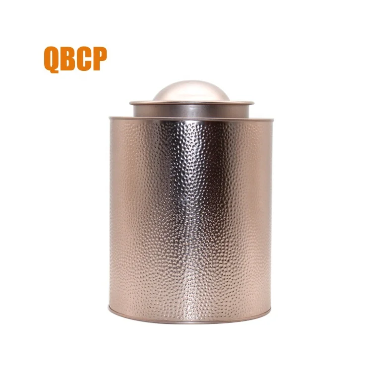 Розовая Золотая купольная крышка, герметичная круглая жестяная коробка для чая разных размеров