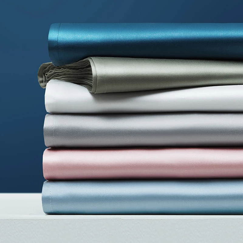 3PCS Silk Bedding Sets 19mm 200x230cm Flat Sheet silk pillowcase 100%Pure Mulberry Luxury Satin Silk Bedding