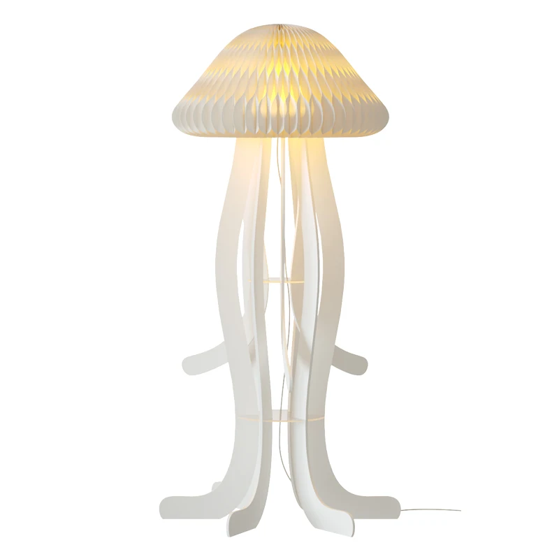 Jellyfish Kraft Paper Folding Creative Lamp Gift Modern Lamp Romantic Bedroom Lamp for Showroom  Store boutique