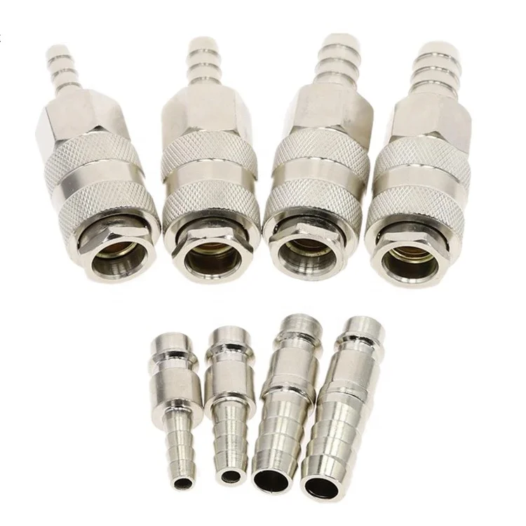 European Standard EU Euro Type 6mm Pneumatic Pipe Fitting Quick Connect Air Fitting Coupler Adapter For Air Compressor