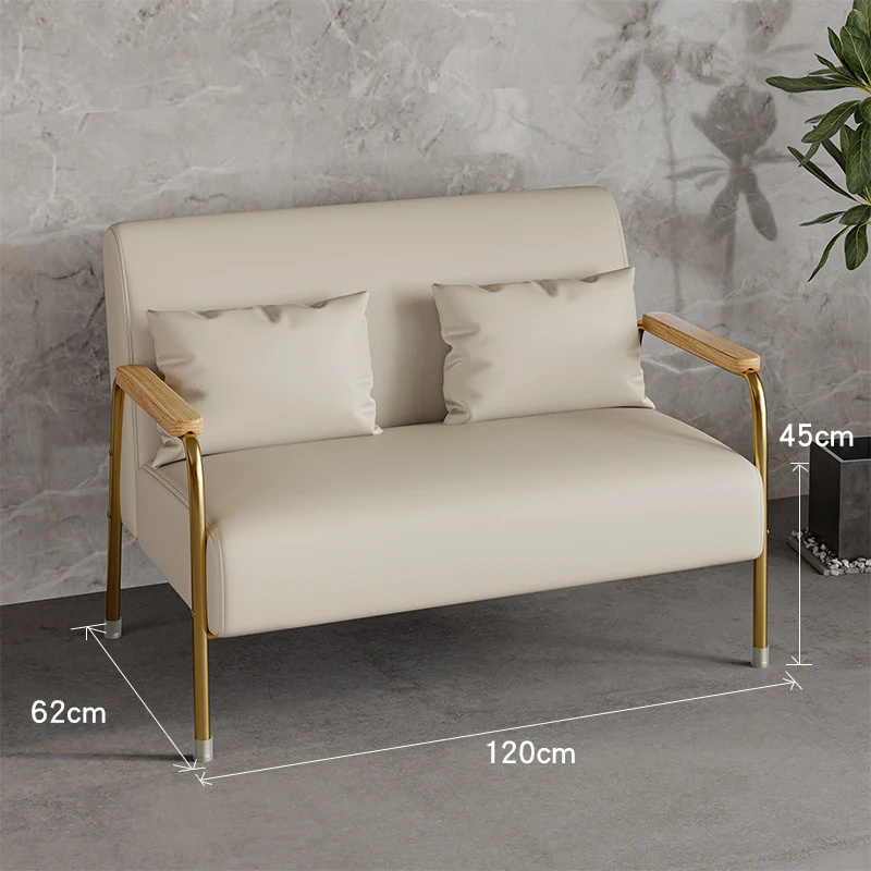 Light Luxury Double Small Sofa Set Simple Red Fabric Design for Living Room Apartment Clothing Shop Studio or Hotel Use