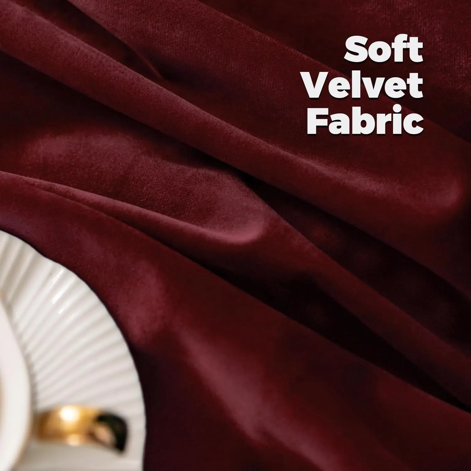 Burgundy red velvet fabric curtains luxury living room Christmas Window Curtains Winter Xmas Decorations Curtains for Bedroom