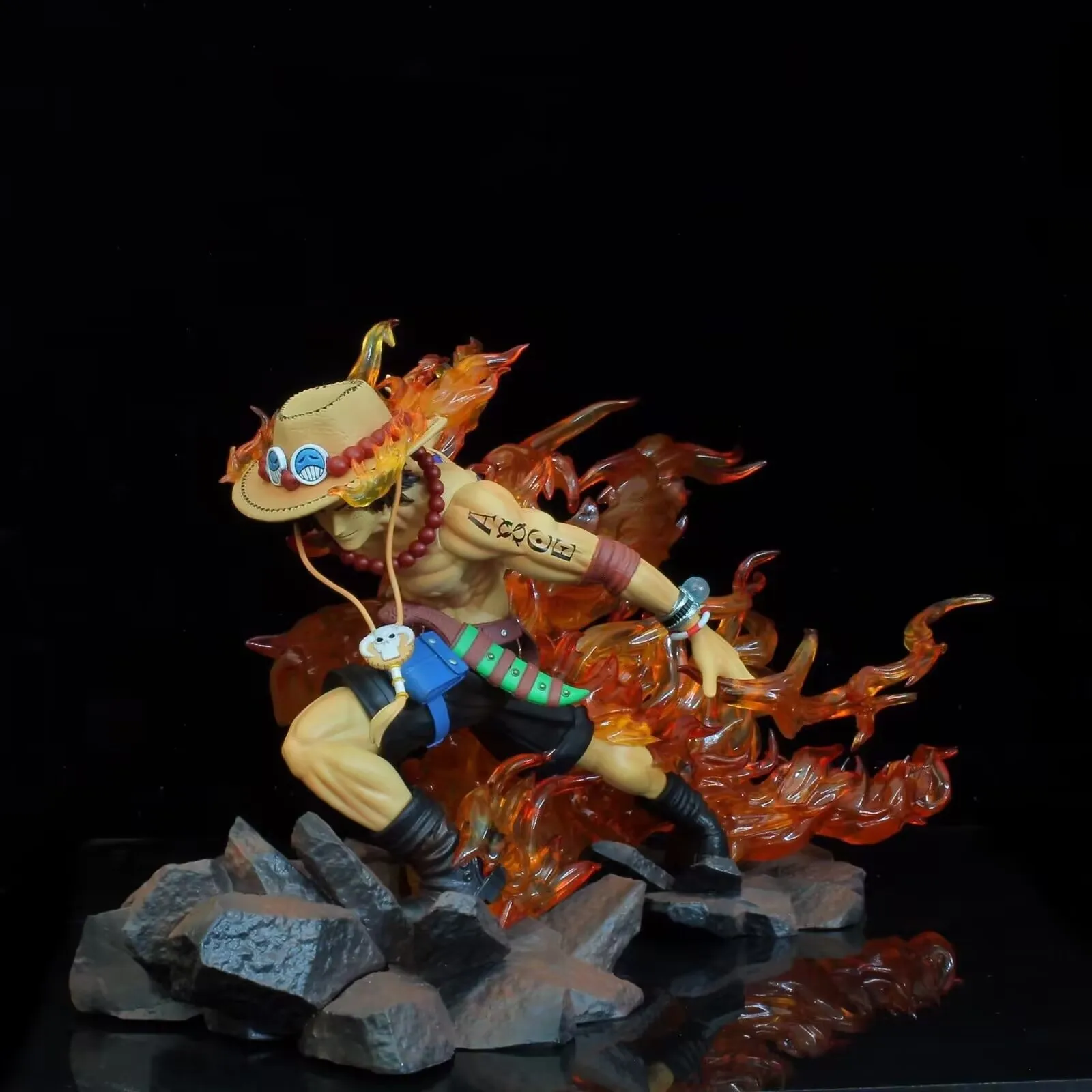 2024 August New Products GK One Pieces Anime Figure Japanese Cartoon Movie SPECIAL High-quality Luminescence Ace Figure Toys