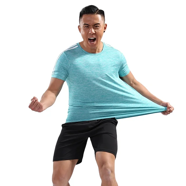 
Mens Quick Dry Tee Shirt Sport Gym Fitness Training Tshirt Printing Custom t Shirt 