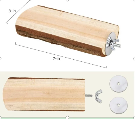 Wooden half-circle parrot jumping platform bird cage fixed bird parrot toy