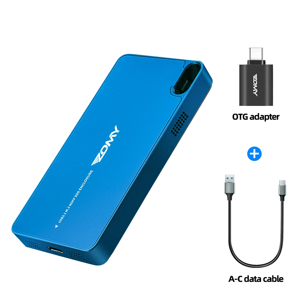 Zomy Portable Ssd 1tb M.2 NGFF SSD To USB 3.1 Type-C Gen2 SATA Adapter Solid State Dirves 10Gbps External Enclosure Hd Externo