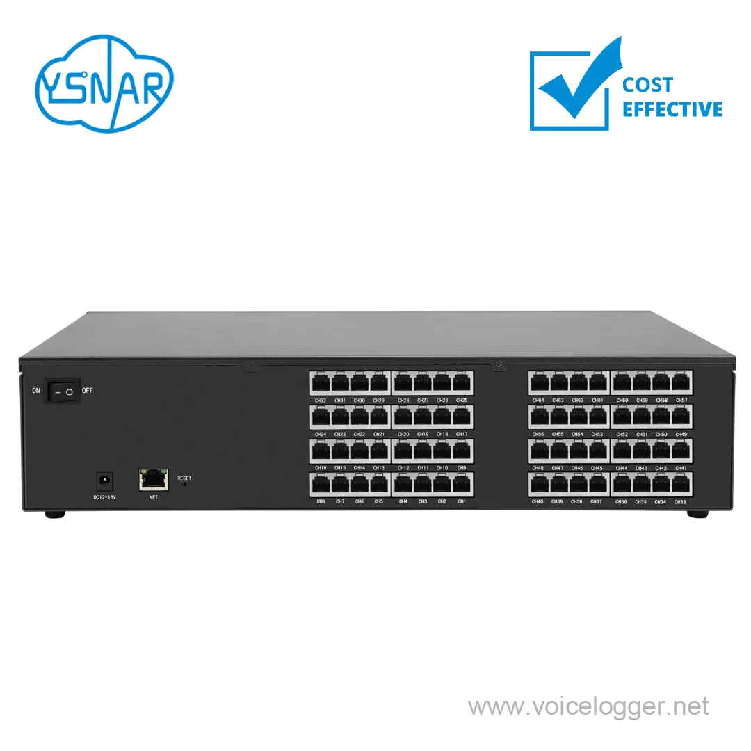 64CH Voice Logger | Call Recorder | Business Call Recording, Customizable Standalone Network Phone Recorder with HDD & SDK/API