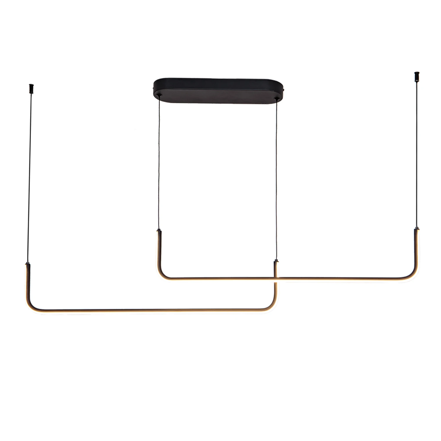 Nordic post-modern light restaurant island pendant light streamline chandelier arched long line hanging lamp bar led chandelier