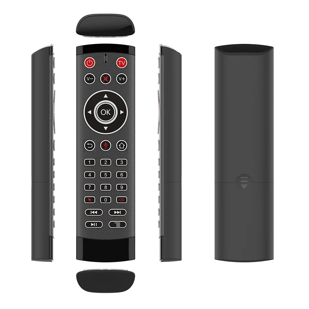 2 Keys IR Learning 2.4G Wireless Voice Remote Control Air Mouse Support Number Keys