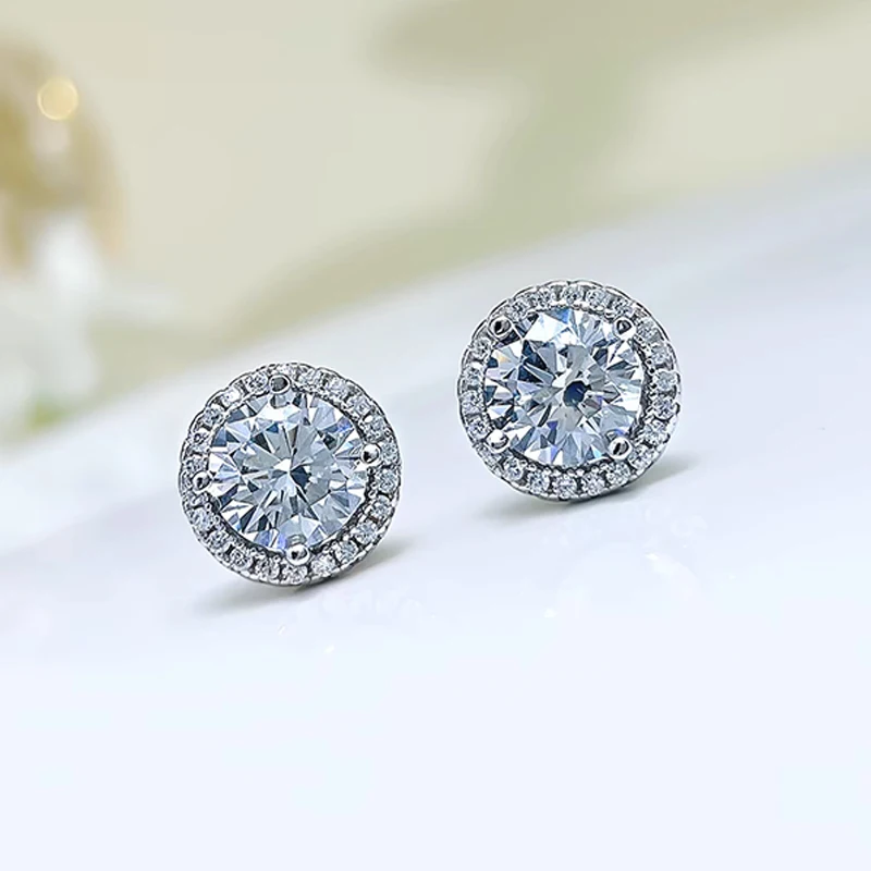 18k Gold Diamond Stud Earrings Diamond Stud Earrings Lab Grown Diamond Earrings