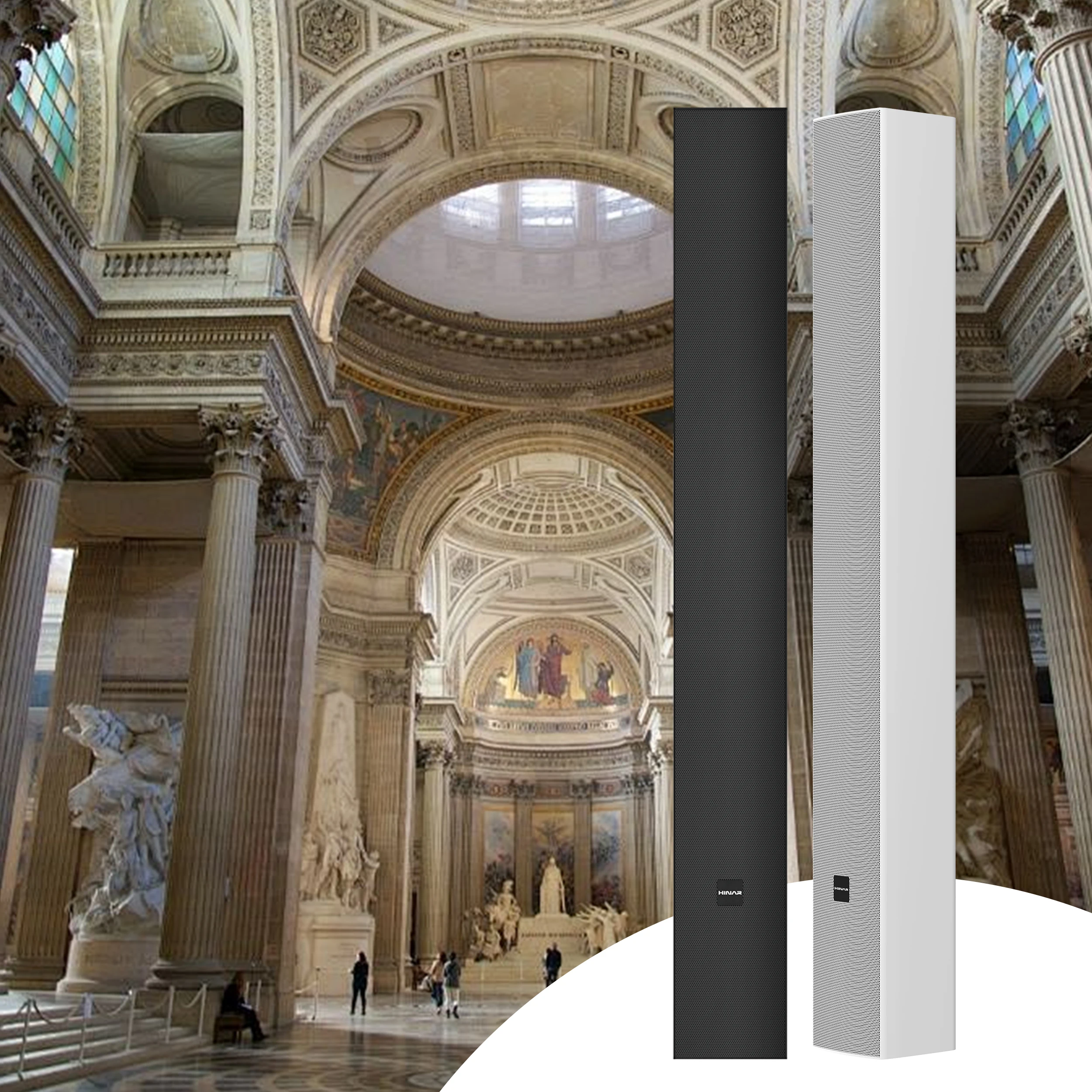 Active Array Column Speaker 320W Connection 4Inch Box Line Bar Sound Metal Passive Sound Speaker