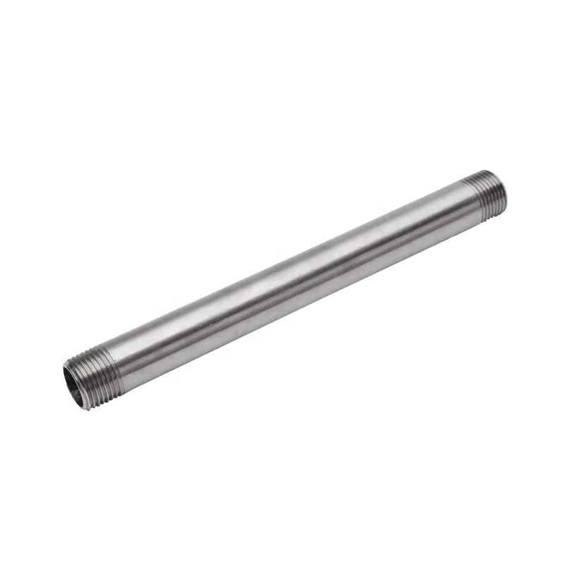 304 L100 stainless steel extended double head external wire joint with high-pressure resistance extended sandblasted surface