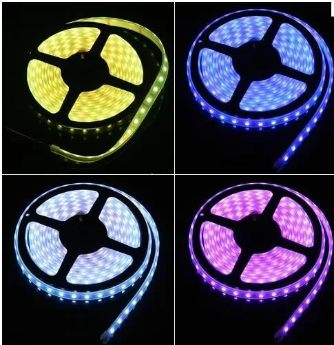 Individually Addressable 5v WS2812b addressable smd 5050 RGB led pixel strip light 30/ 60/144leds/m IP20 IP65