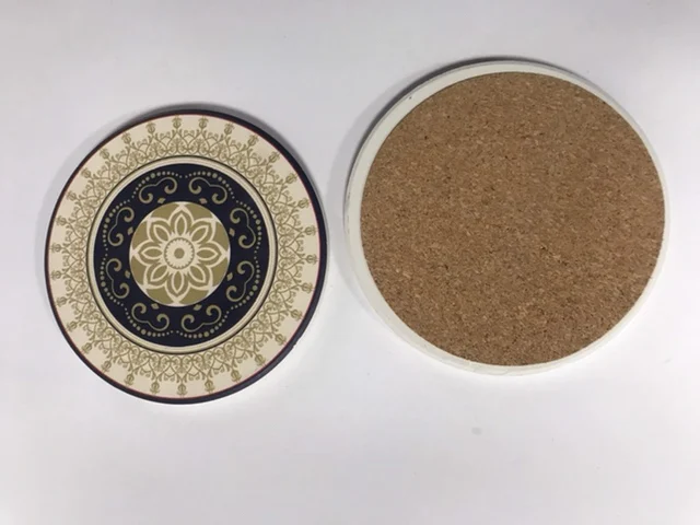 China factory 90mm hot sale round shape custom logo ceramic coaster