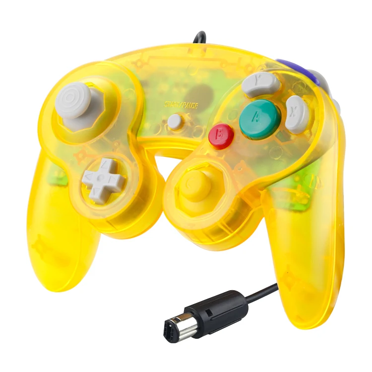 Transparent color Wired Gamepad Controller Joypad with Single Point For GameCube PC for N-G-C Joystick