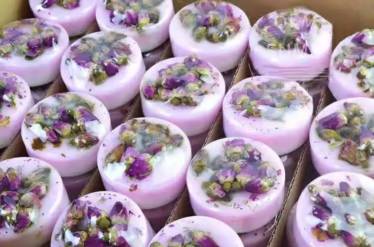 Creative essential oil rose handmade soap wholesale processing oil control in addition to wash soap oem skin care flowers