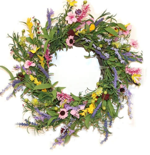 45cm Spring Wreath W/Twig Base