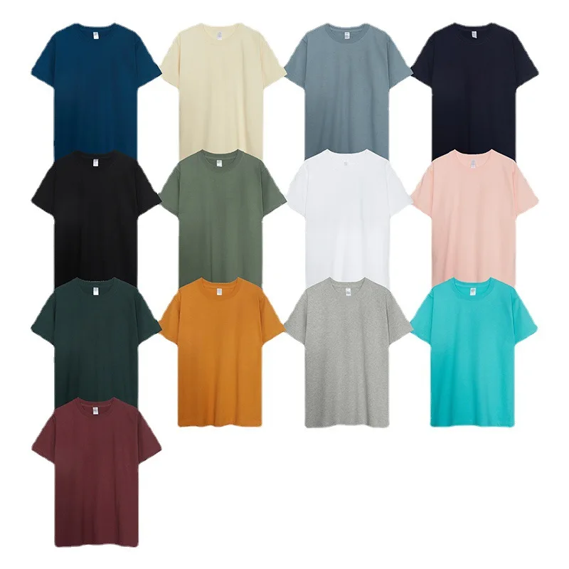 Luxury quality blank plain 300gsm heavyweight thick streetwear hip hop boxy oversized cotton t-shirt custom t shirt for men