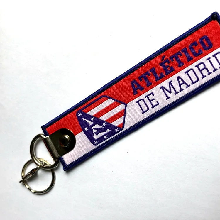 Custom Double Sides Various Football Club Team Woven Keychain