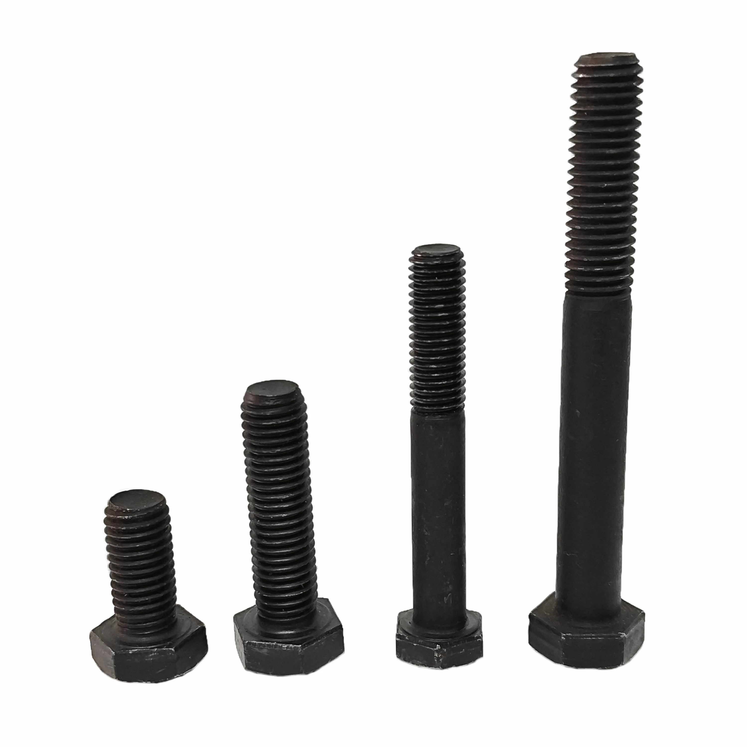 Black Hex Screw Bolt Din933 Tuerca Y Perno Fasteners Hexagon Bolts 8.8 Hex Head Bolt Price Industry 8 Strength Plain DIN CN;HEB