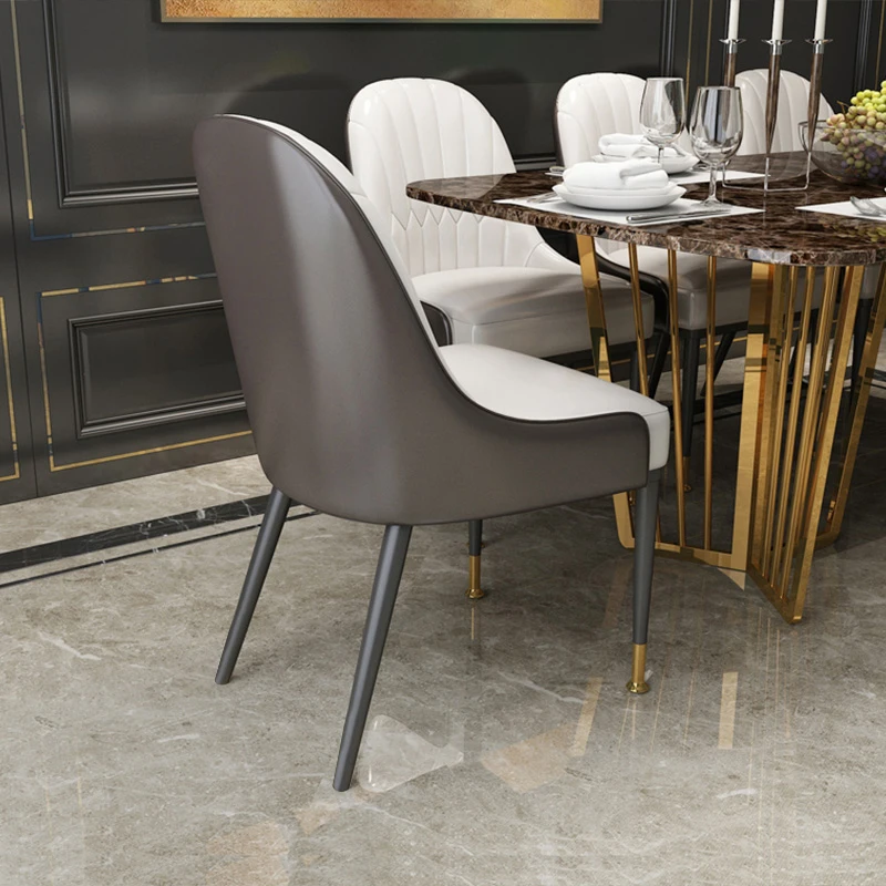 Modern dinning room kitchen dining chair leather italian  for sale