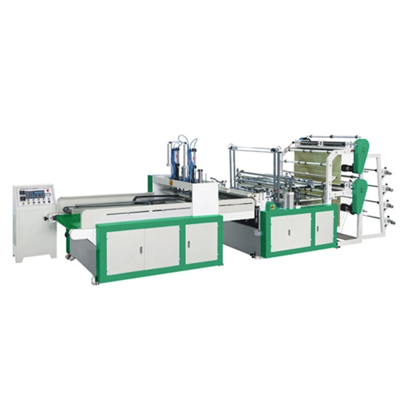 Double layer four-line heat sealing cold cutting pp/pe bag making automatic punching machine plastic bag sealing machine