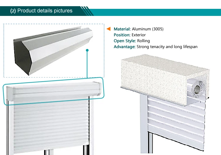 Alloy roller shutter accessories Aluminum box up&bottom