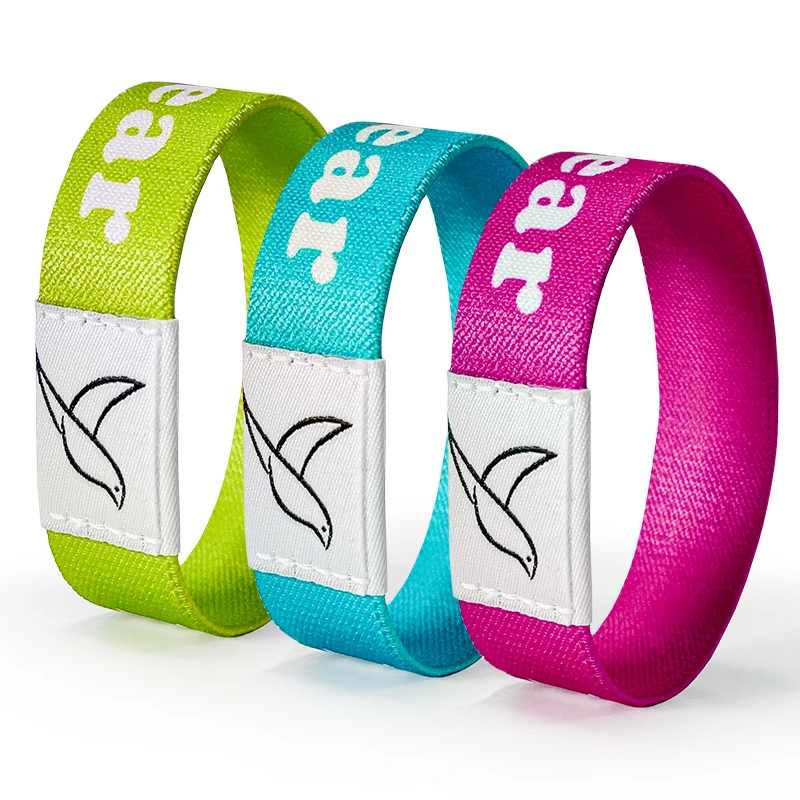 Personalized Elastic Cloth Bracelet Stretchable Waterproof Fabric Material RFID NFC Chip Wristband for Event