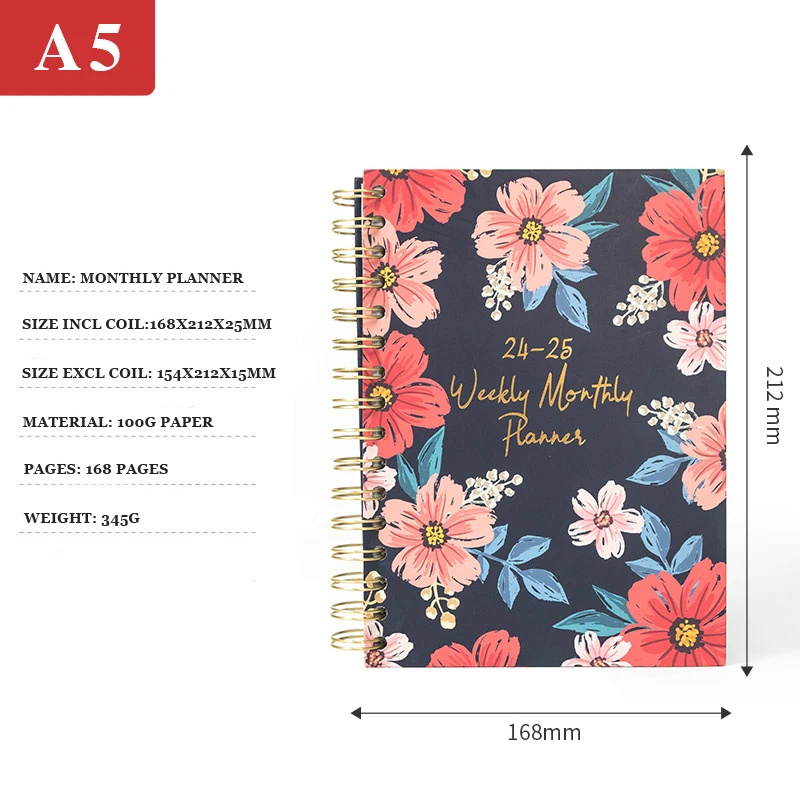 Ready to Ship Custom Designs Hot Money Saving Finance Yearly Daily Weekly Monthly Organizer Planner Notebook 2024