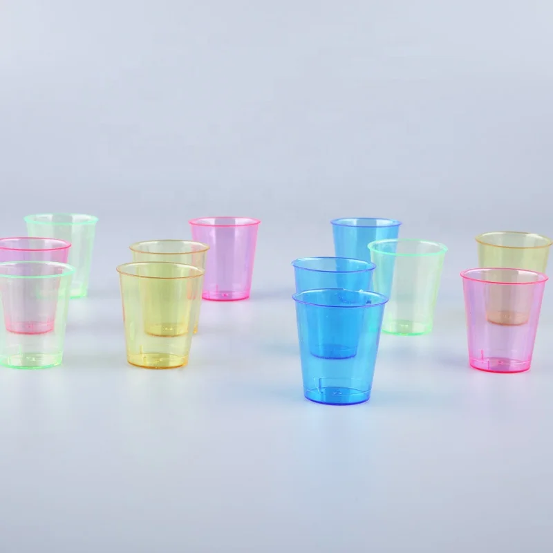  Stemless прозрачный 2cl красочная коробка чашки чая пластиковый пакет питьевой Вино Кубок очки для