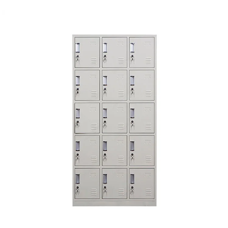 Wholesale Gym School Steel Furniture 15 Doors Steel Locker Metal Storage Lockers