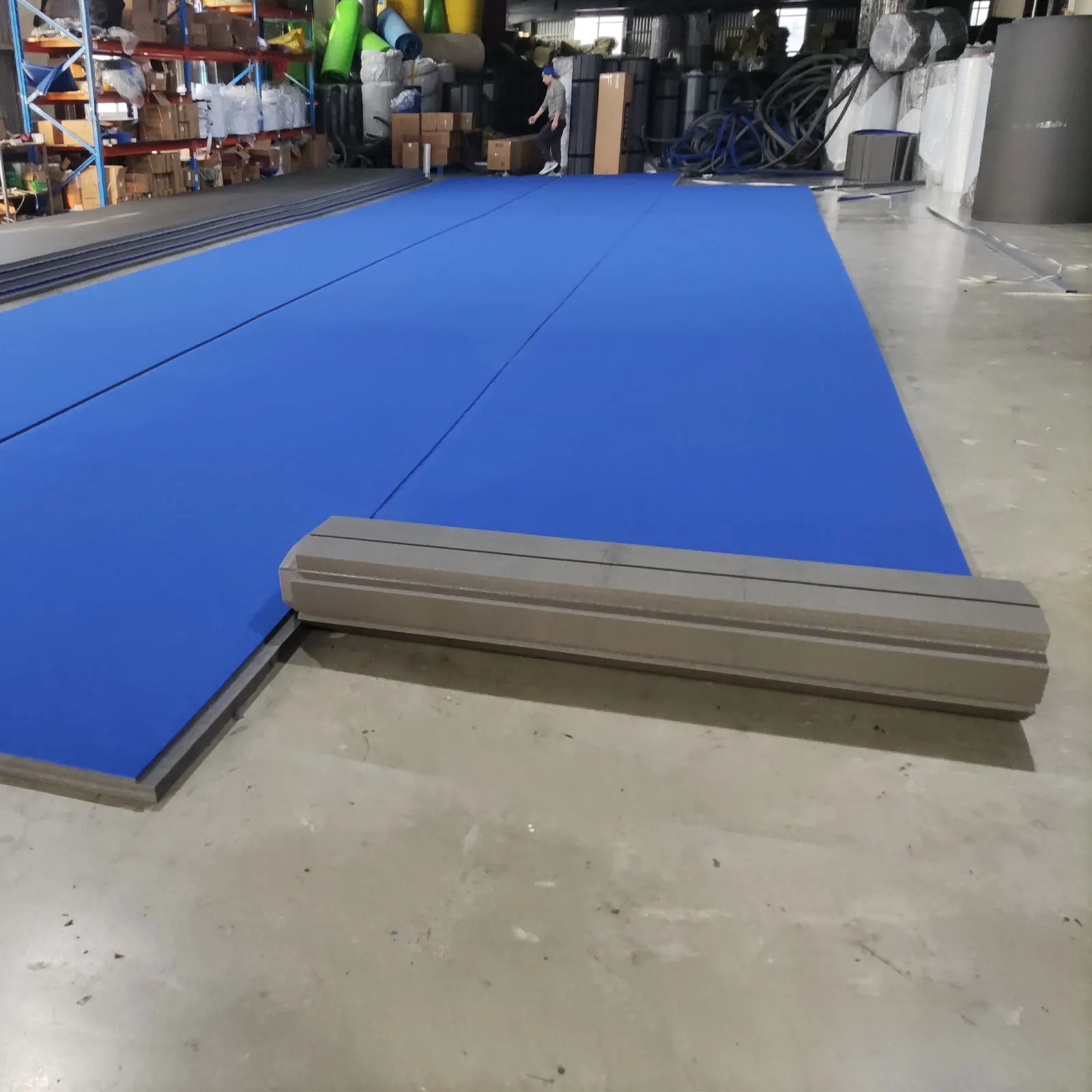 Customized Logo BJJ Wrestling Roll Mat  Wrestling Tatami Mat XPE Foam